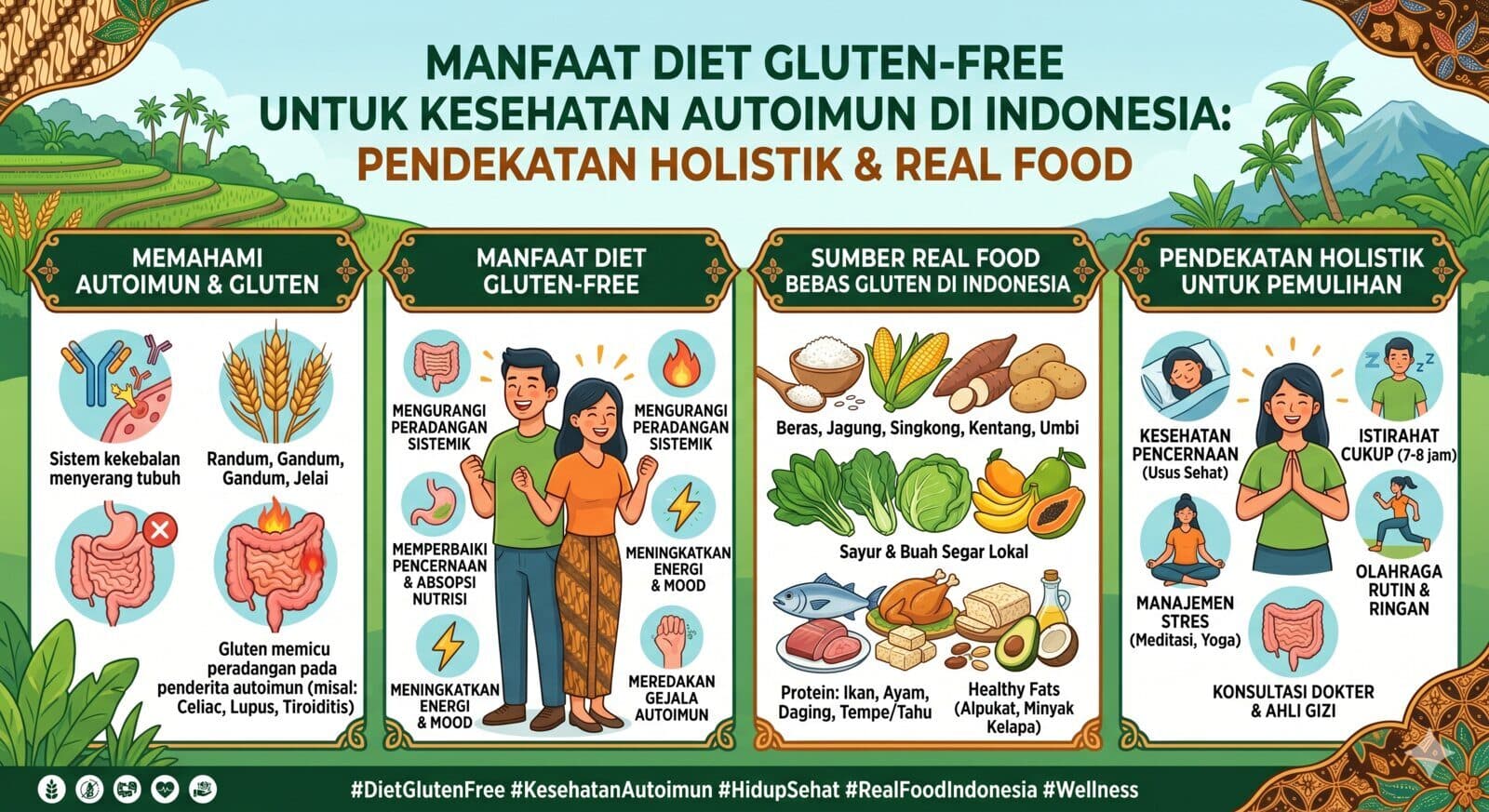 Manfaat Diet Gluten-Free untuk Kesehatan Autoimun di Indonesia: Pendekatan Holistik & Real Food untuk pembaca Indonesia dari Teteh Geulish